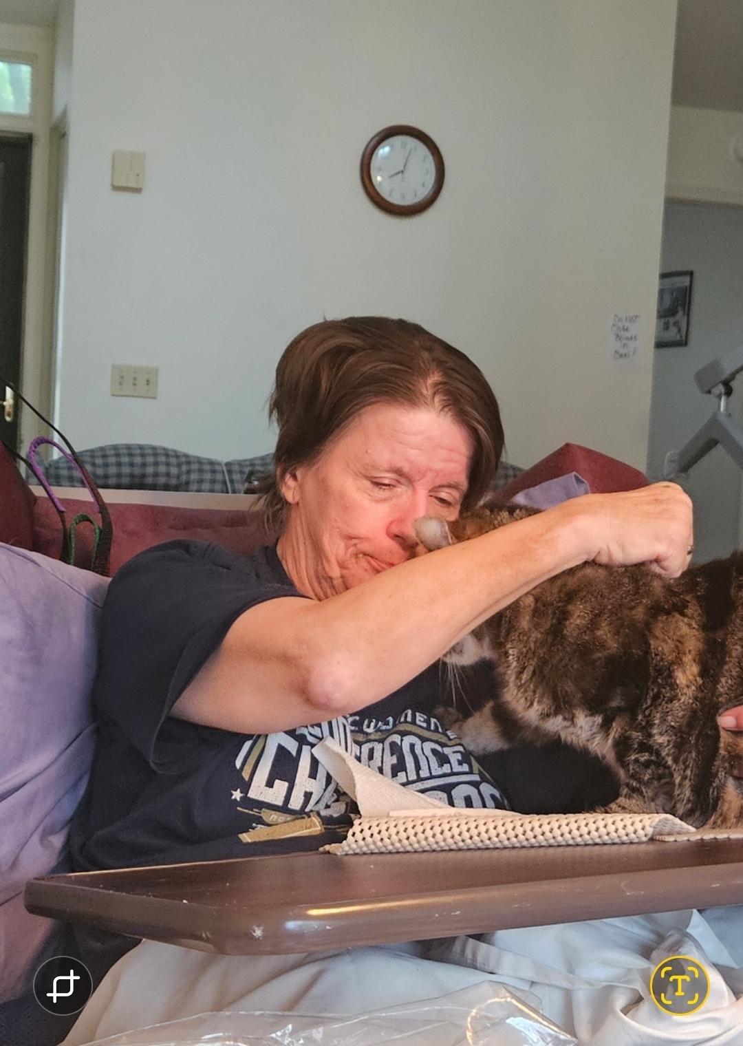 Older adult maintaining independence at home with support from in-home care.