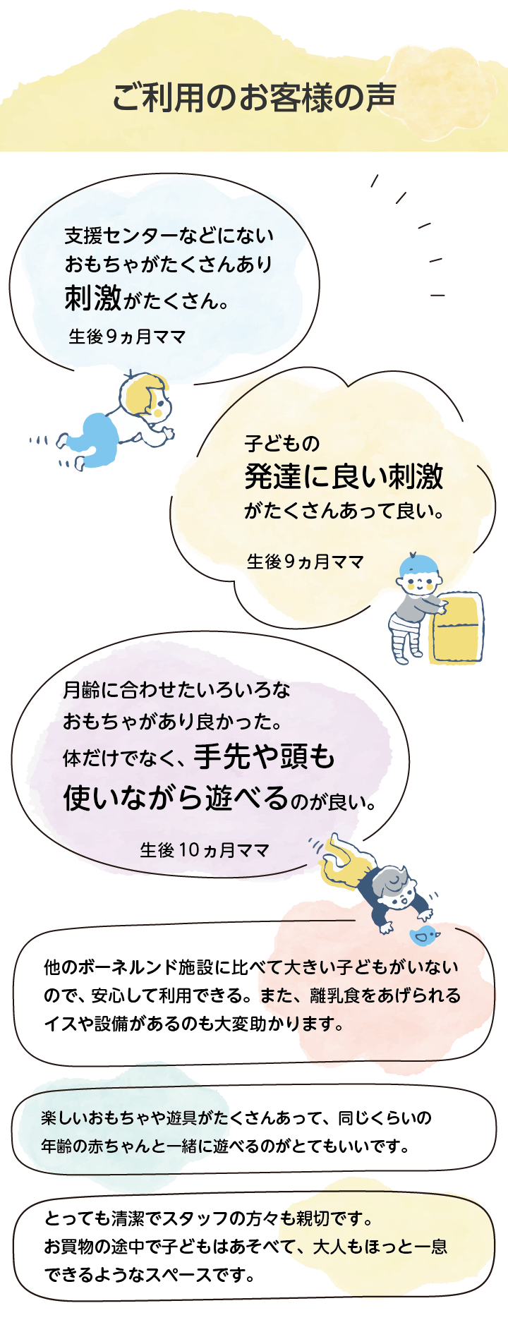 ご利用のお客様の声