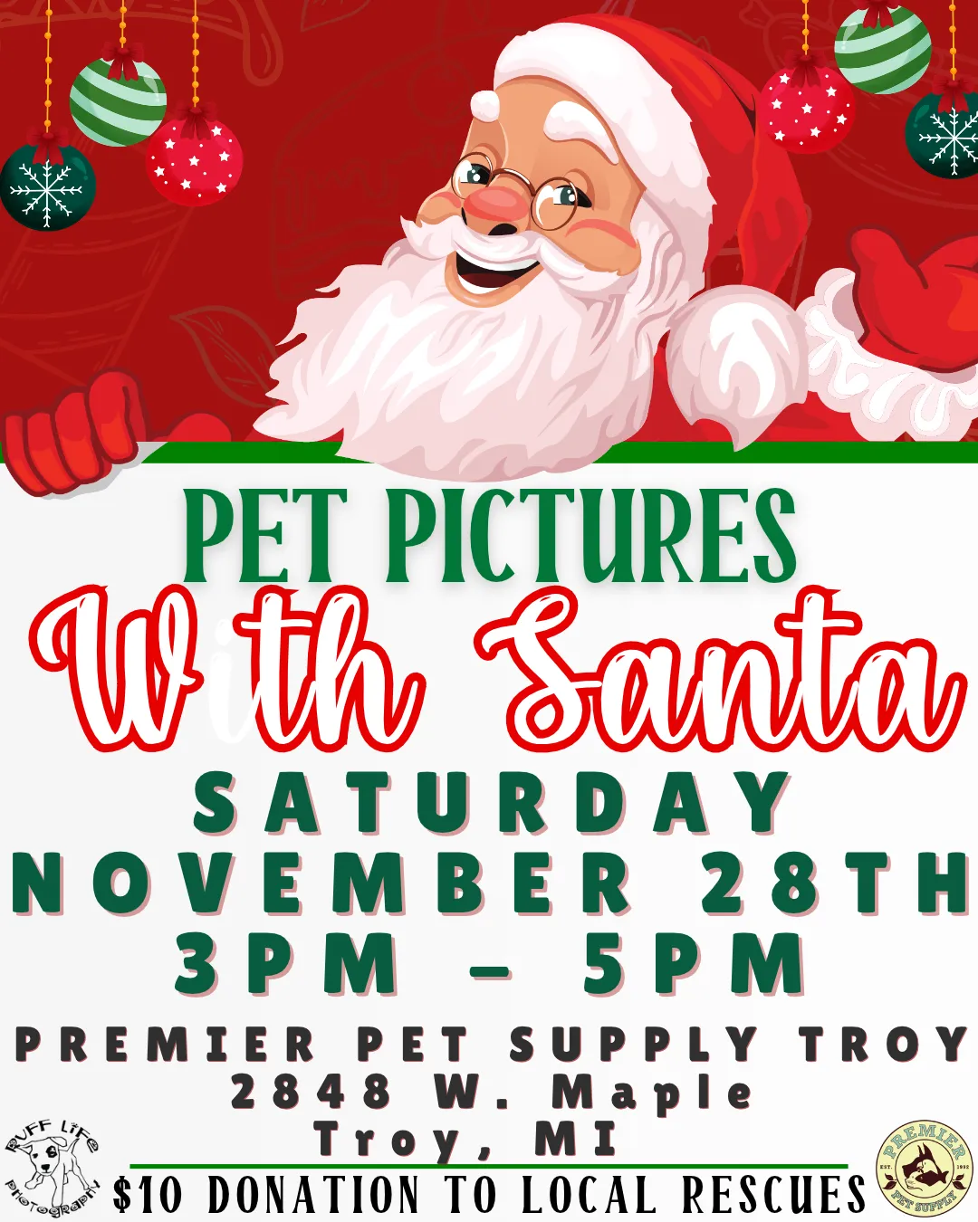 Image of Local Pet Event Santa Pet Photos W/ Ruff Life Photography! | Troy Nearby