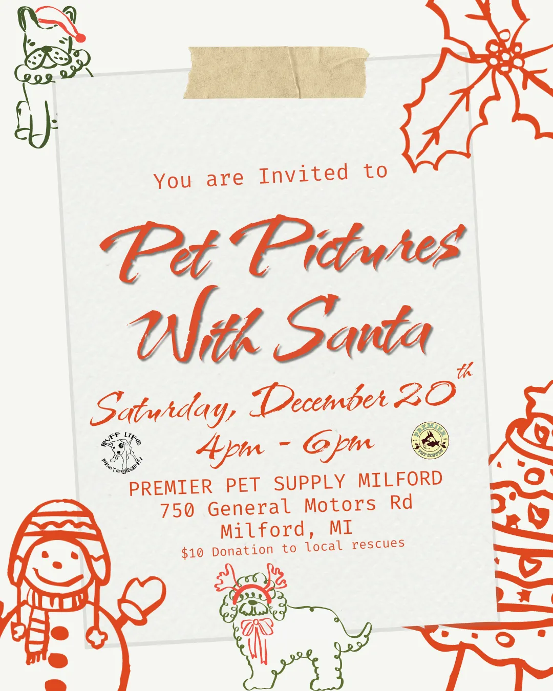 Image of Local Pet Event Santa Pet Photos W/ Ruff Life Photography! | Milford Nearby