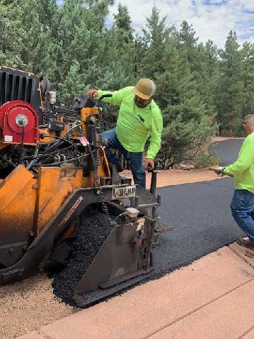 New asphalt paving road in HOA/Pine, Arizona/Call us to schedule your next project!