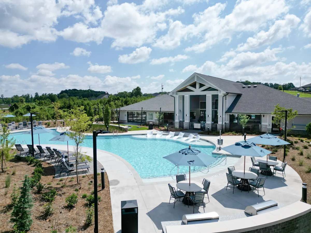 Resort-style swimming pool