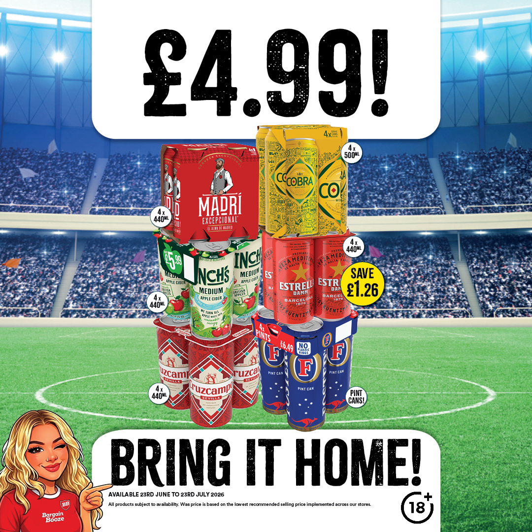 £4.99 each on selected 4 packs