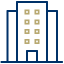 Corporate building icon.