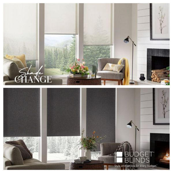 Go from this to that in 3 simple steps. Change the look of any room in minutes with the innovative new Shade Change, offered exclusively by Budget Blinds. It's easier than ever to switch up your roller shades. Just pop, swap, and roll your way into a whole new look.