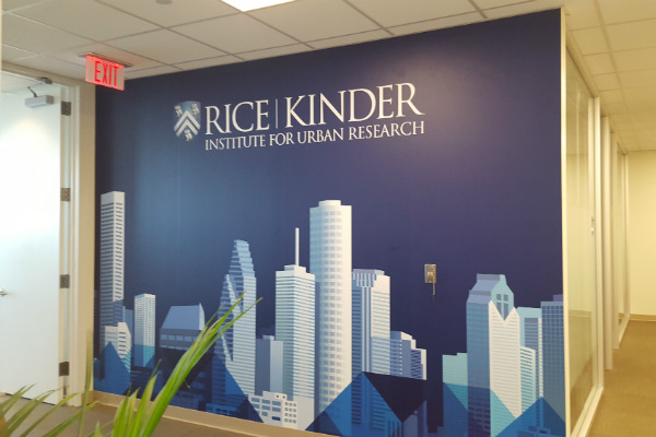 custom vinyl wall decal for business in Houston