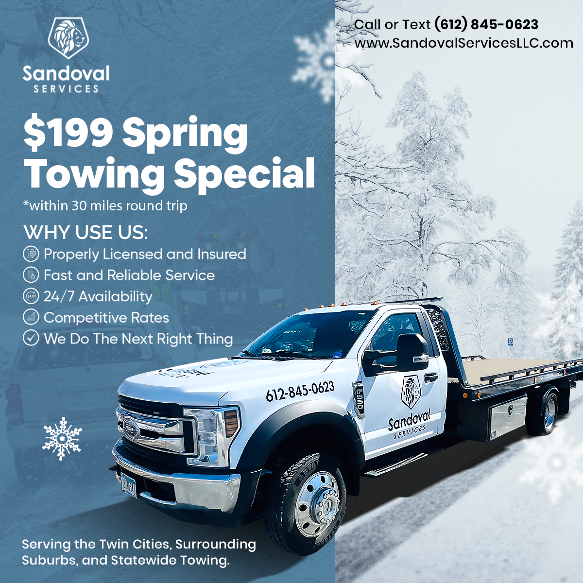 Sandoval Services Towing - Brooklyn Center, MN - (612)845-0623 | ShowMeLocal.com