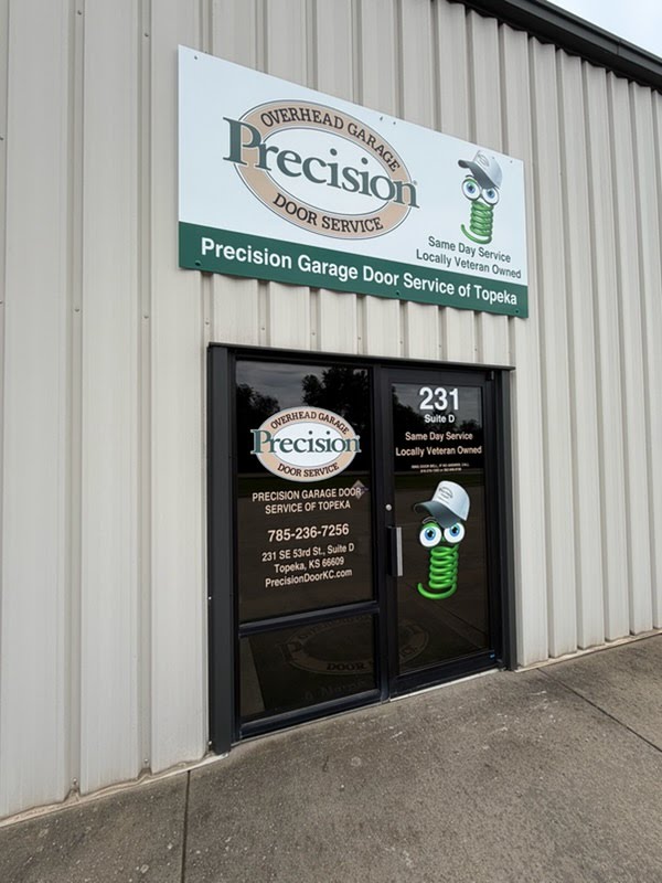 Outside of the Precision Garage Door Service of Topeka location