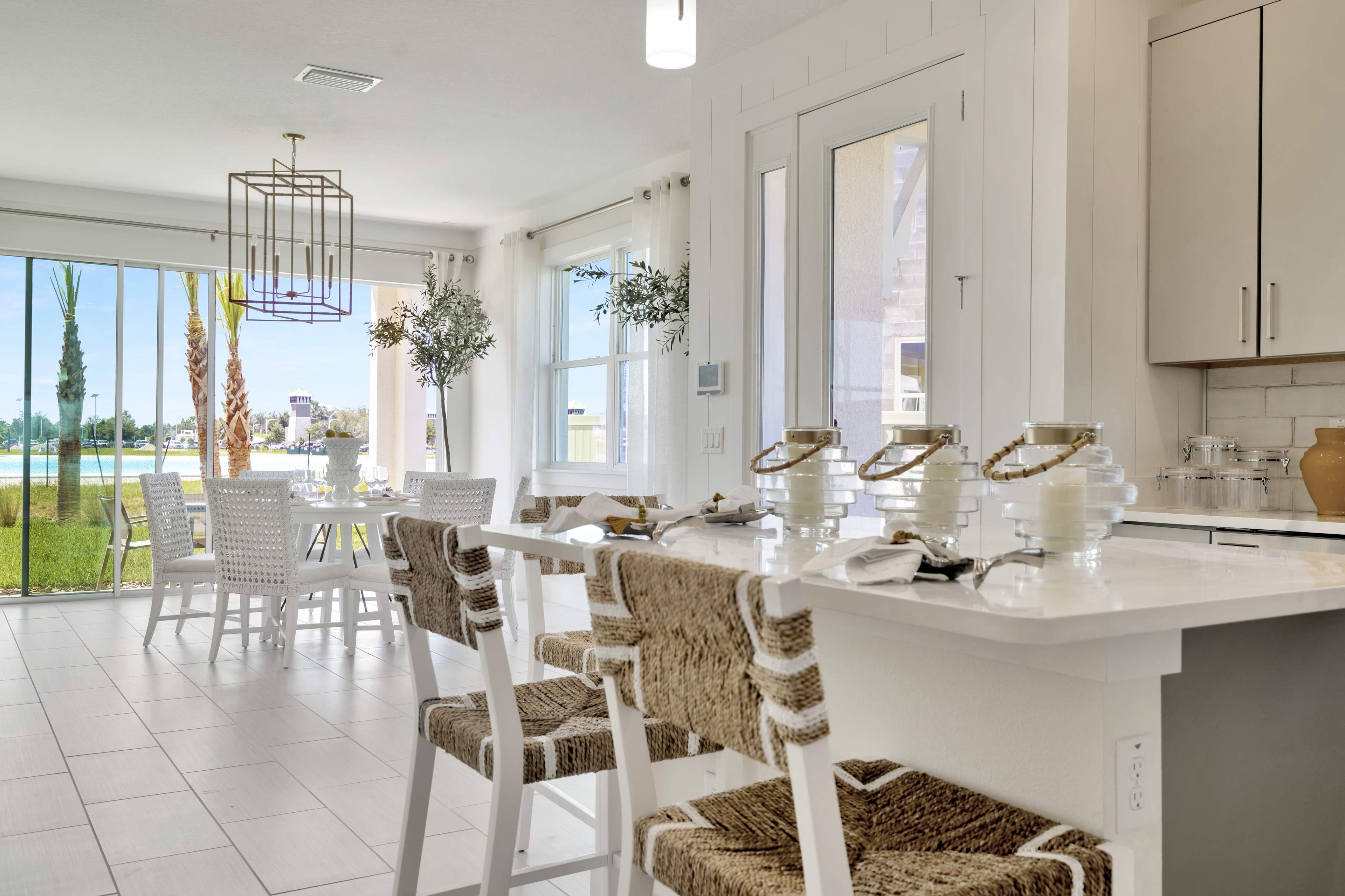 The Main Floor of a DRB Homes Bermuda Home Plan at Lagoon Residences at Epperson in Wesley Chapel, FL.