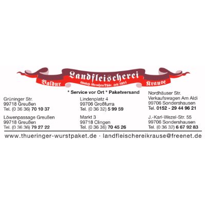 Landfleischerei Baldur Krause GmbH in Greußen - Logo