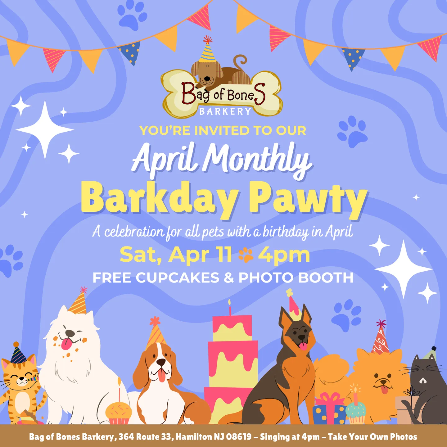 Image of Local Pet Event Monthly Barkday Pawty Nearby