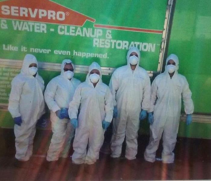 Our SERVPRO storm team is ready for action for flooding disaster cleanup in Texas. Flood waters bring bacterial contamination and eventual mold growth problems to structures. Our restoration workers have to wear PPE (Personal Protective Equipment) while working in these conditions.