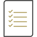 Completed checklist icon.