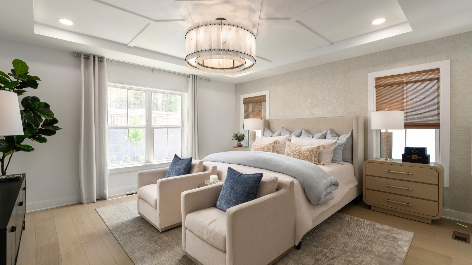 Spacious primary bedroom includes a walk-in closet