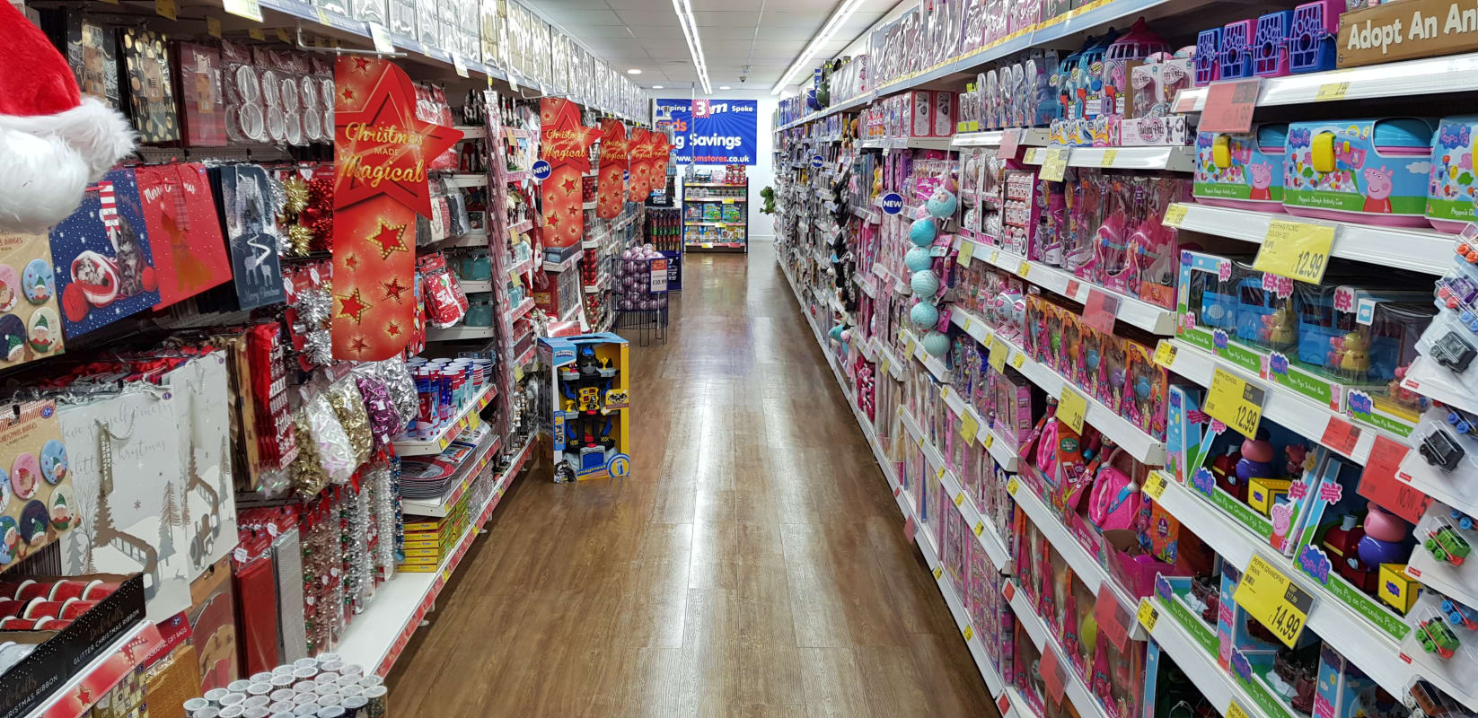 Pop into B&M Speke and you'll discover a whole range of Christmas decorations and lights, as well as a bursting range of toys for boys and girls.