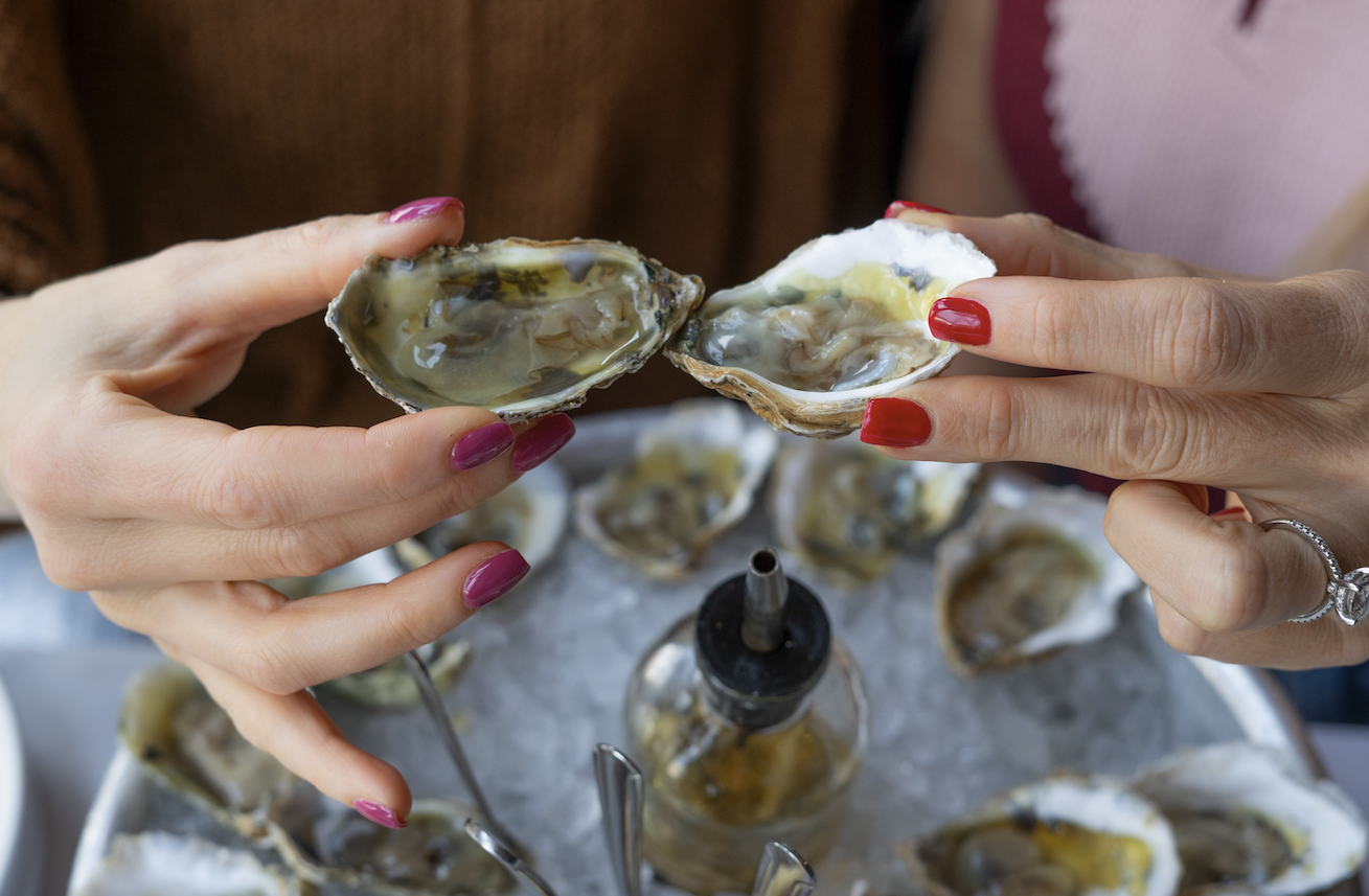 Juicy fresh oysters daily