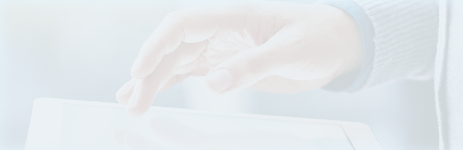 Close-up of someone scrolling on a tablet.