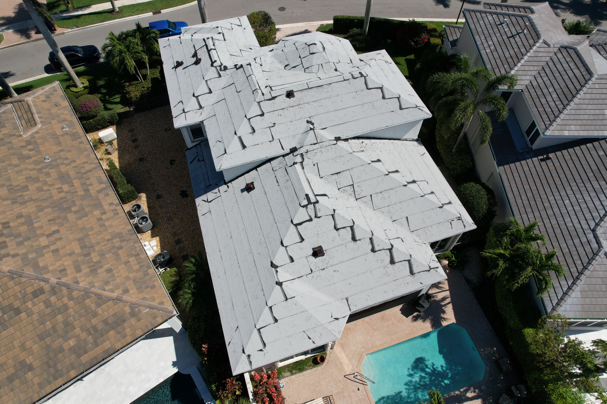 This is the Modified Bitumen (2nd and final underlayment) we hot mop onto your roof to seal it and make it water tight.