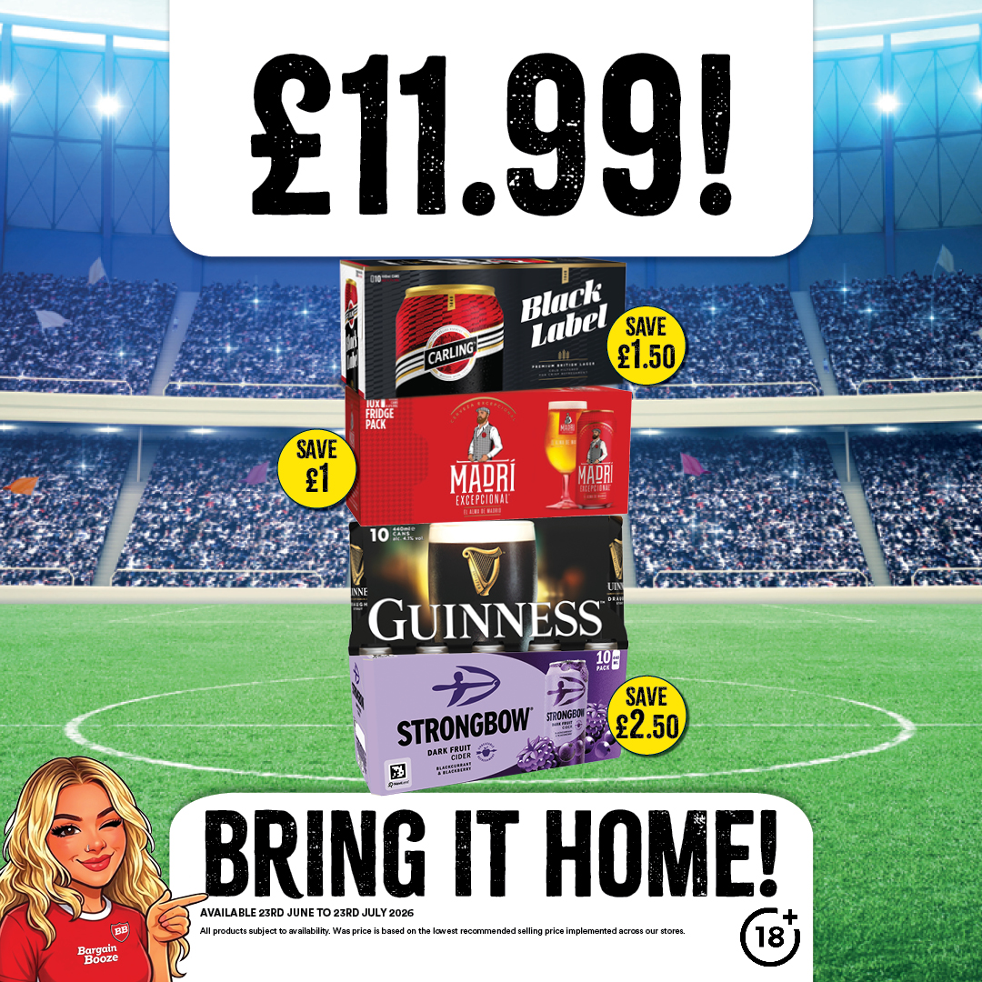£11.99 on selected beers, lager & cider