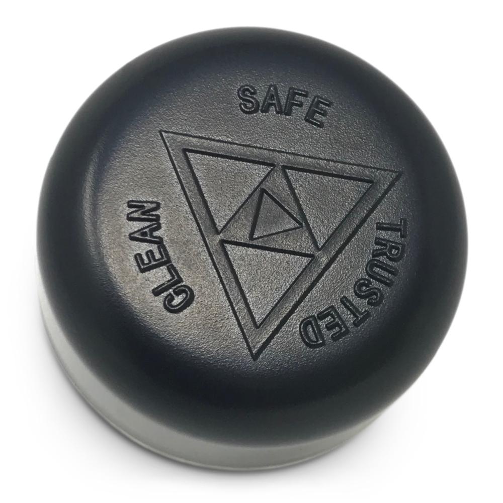 Branded container lid for Cypher. Branded merch by PLC Print.