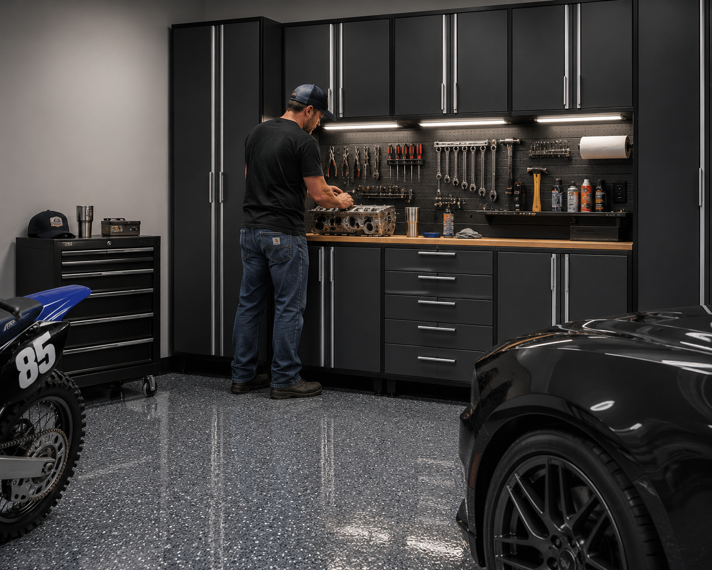 Our garage cabinets are built to hold up against the daily grind, not just look good on day one. Durable, functional, and made to fit your space. Request your free in-home consultation today! ????