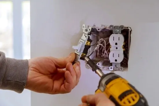 Electrical receptacle repair and wiring service for a residential property.