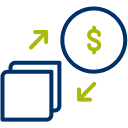 Exchanging goods icon.