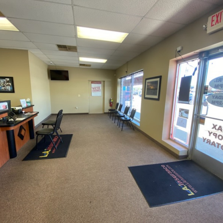 Interior of the L.A. Insurance located at 5031 South Cedar St. in MI