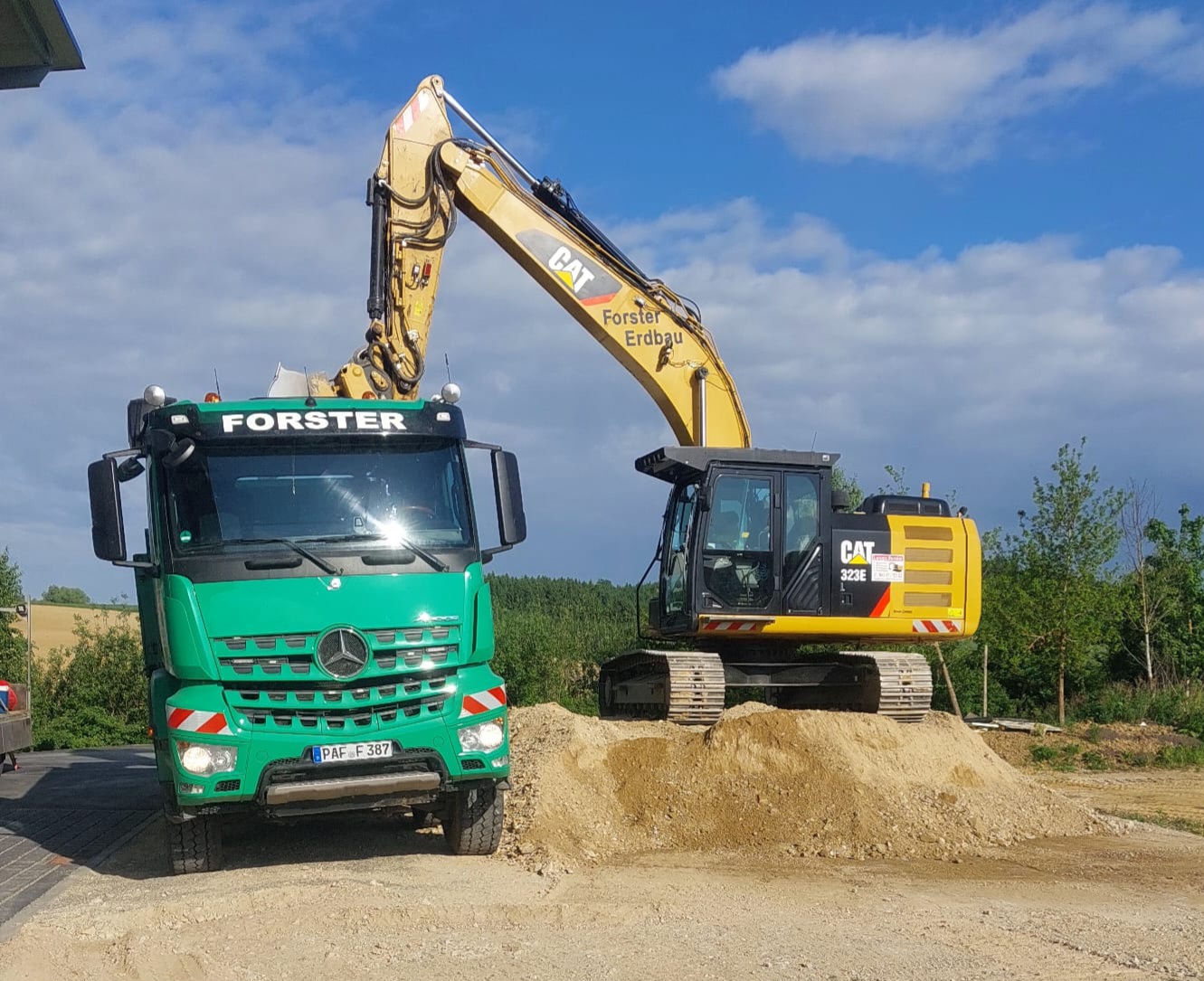 Bilder Lorenz Forster | Erdbewegung, Baggerbetrieb, Rohrleitungsbau, Kiesgrubenbetrieb
