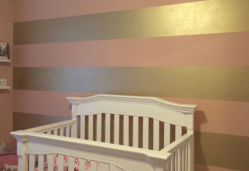 Example of interior painting job in a nursery.
