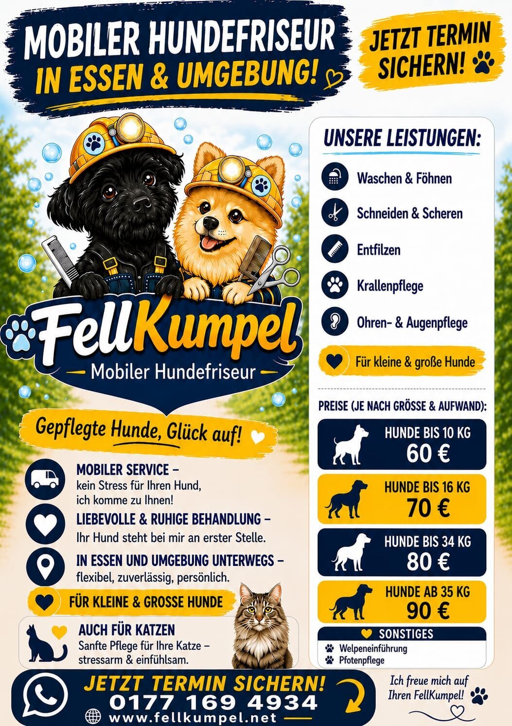 Mobiler Hundefriseur - Fellkumpel in Essen