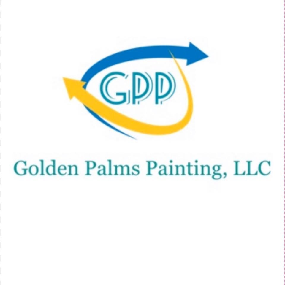 Golden Palms Painting Logo