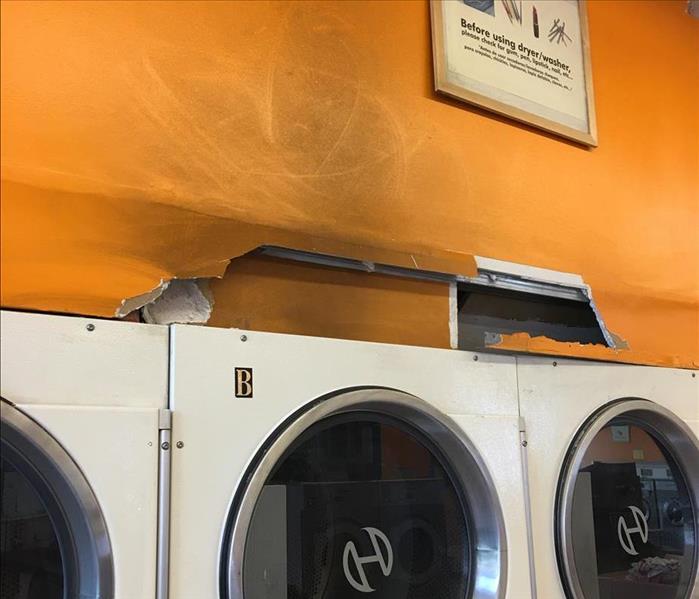 Fire Damage at Laundromat