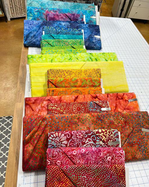 Another curated bundle for the  jaybirdtemperaturequilt .  We have made about 10 curated bundles for this quilt now.  Little do they know we are having an absolute blast picking out all these fabrics!