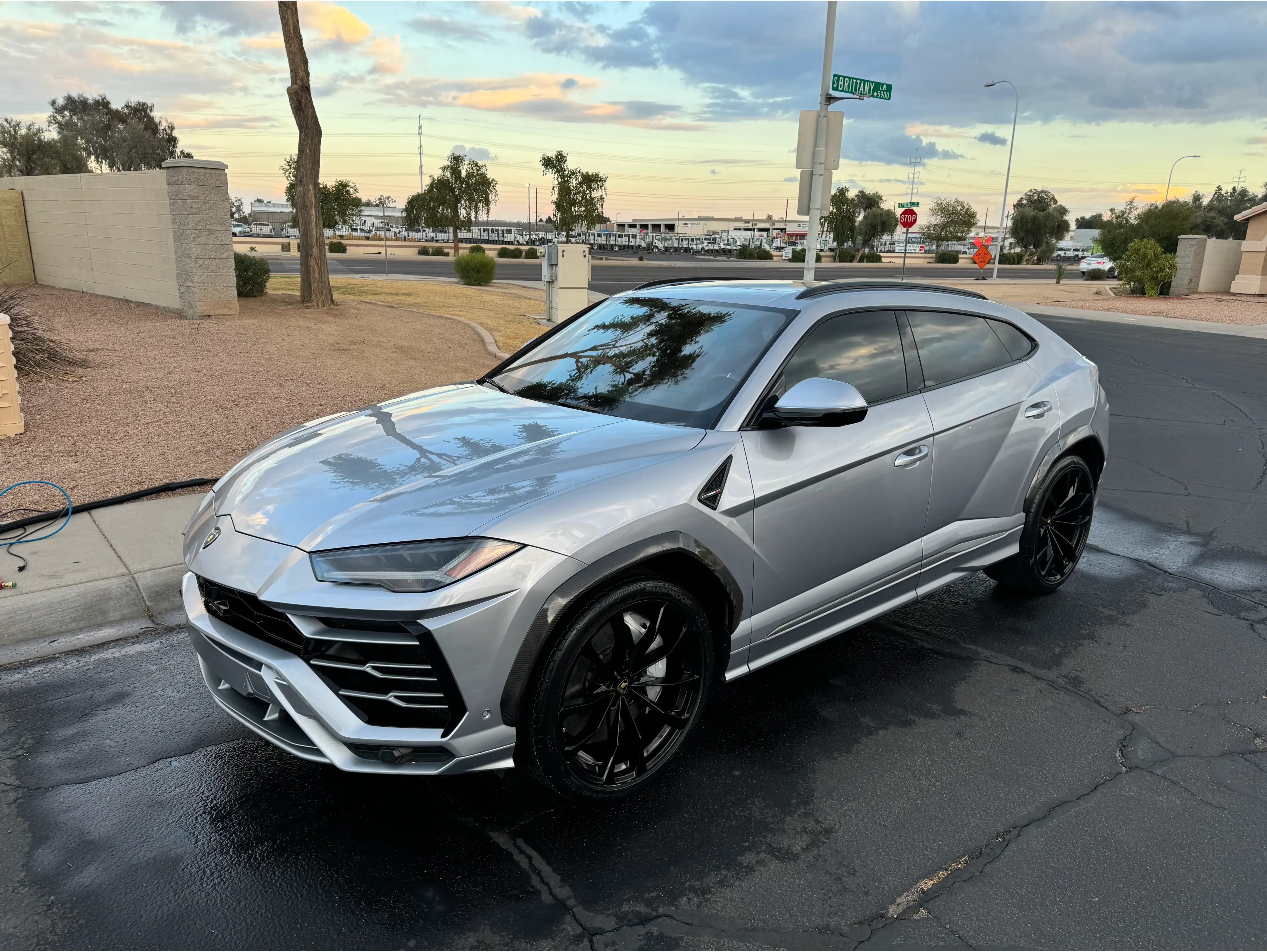 Lamborghini Urus after mobile detailing and ceramic coating — mirror-gloss finish in a Phoenix East  