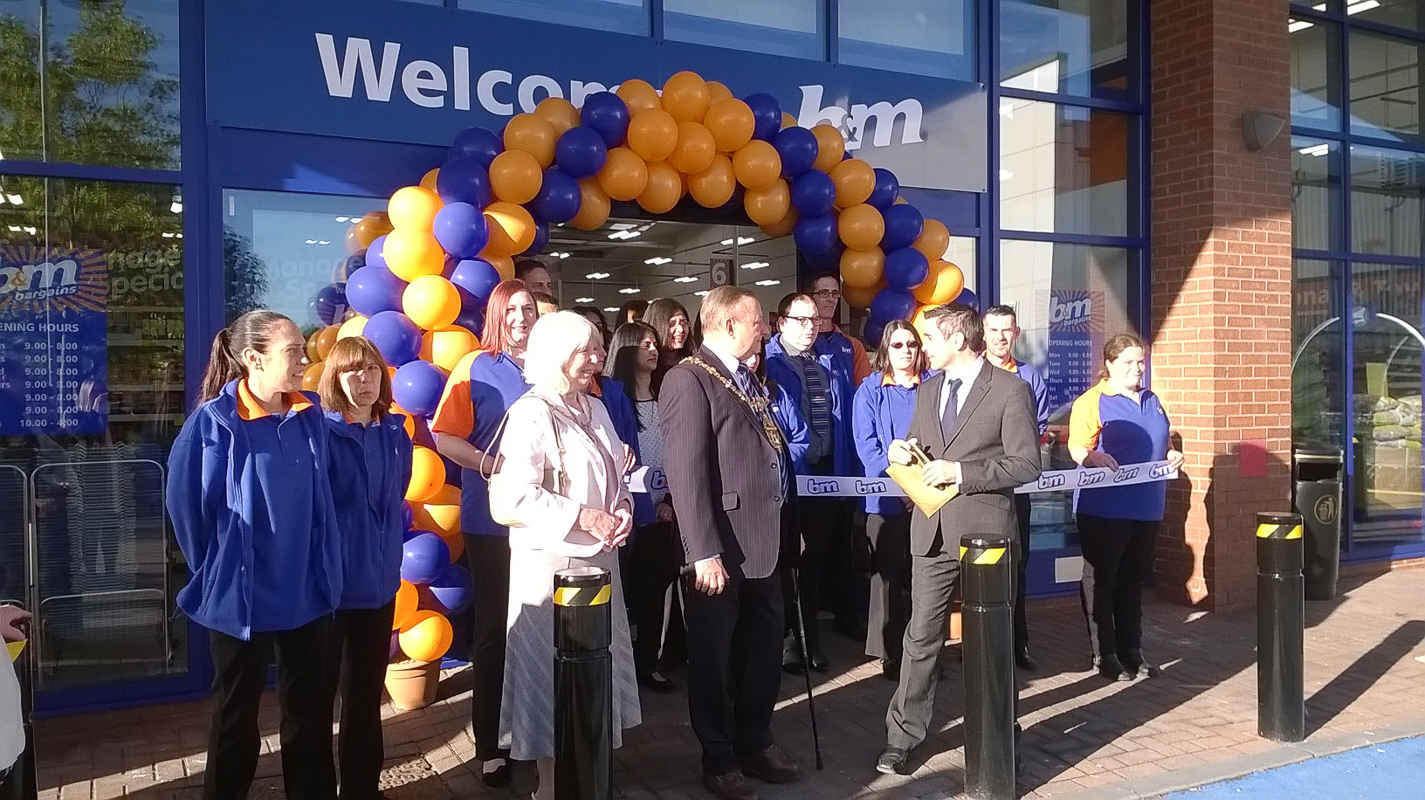 The opening of the new Loughborough store.