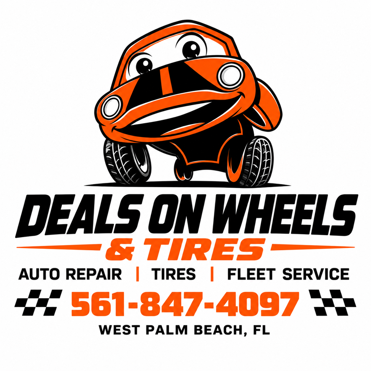 Deals On Wheels & Tires logo for our West Palm Beach auto repair, tire, brake, wheel alignment, and  