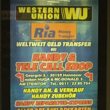 Logo Western Union  Ria Money Transfer  Hannover