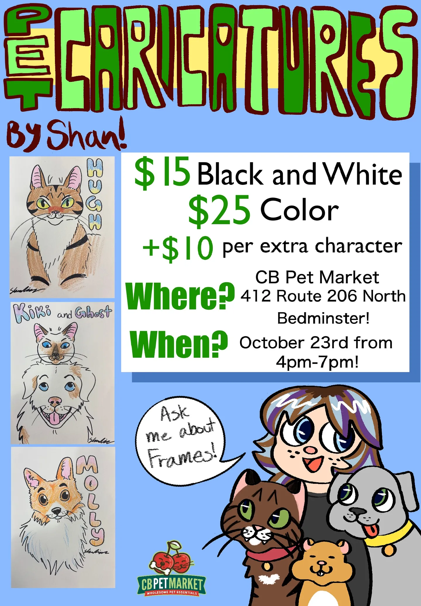 Image of Local Pet Event Pet Caricatures by Shan! Nearby