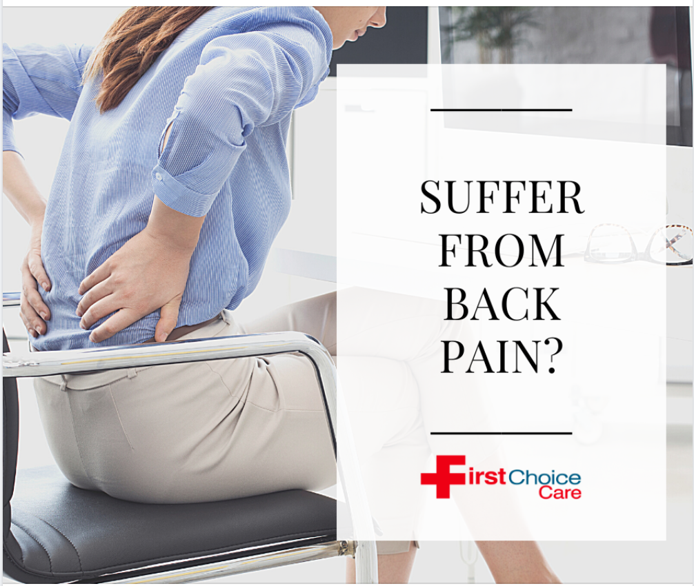 Suffering from back pain? We can help! Make First Choice Care of Collierville your first call!