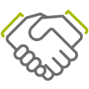 Handshake icon.