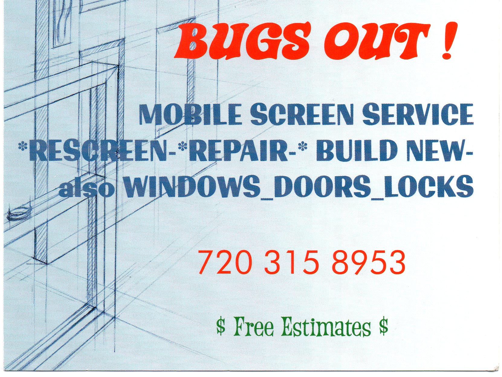 Bugs Out Screens