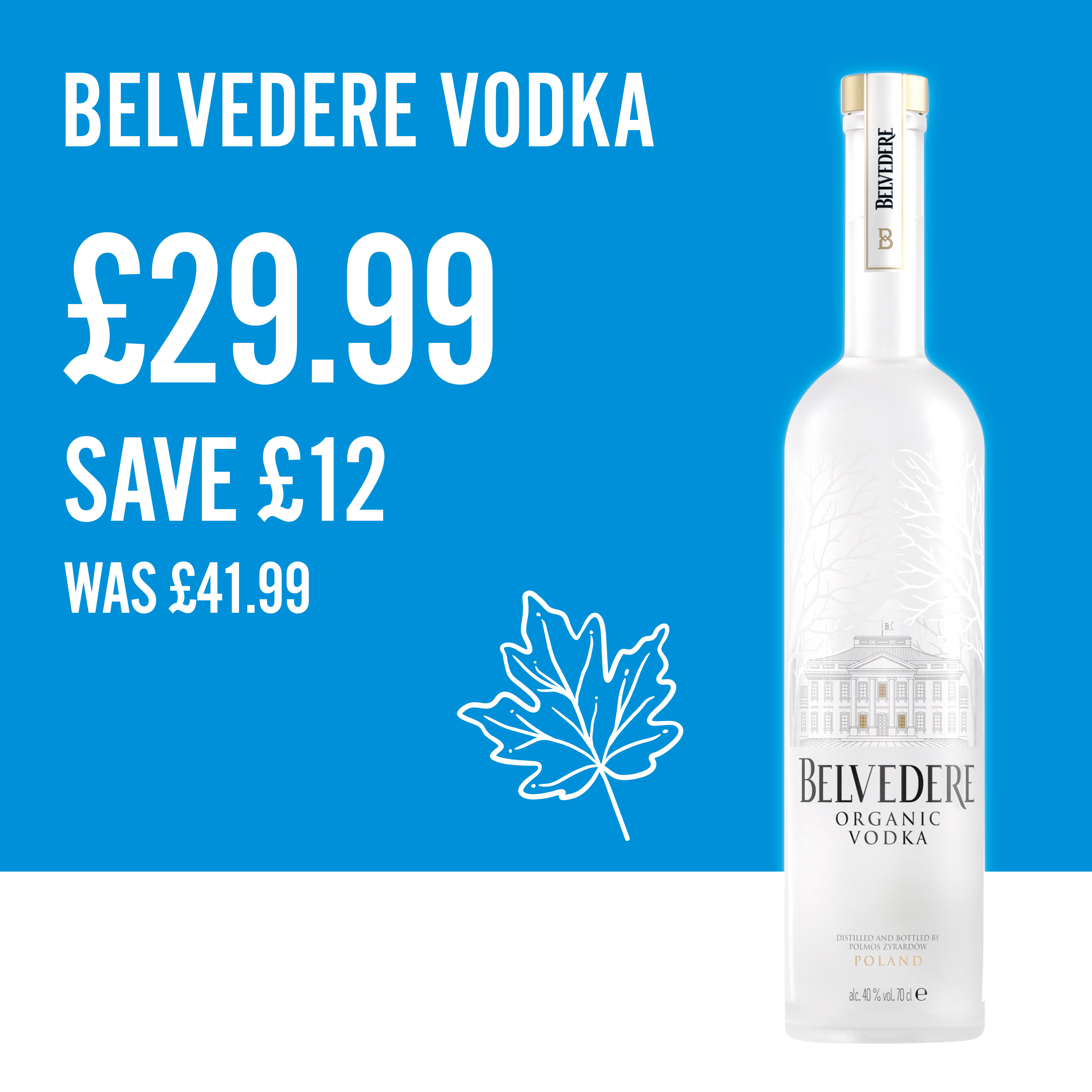 Beledere Vodka - £29.99