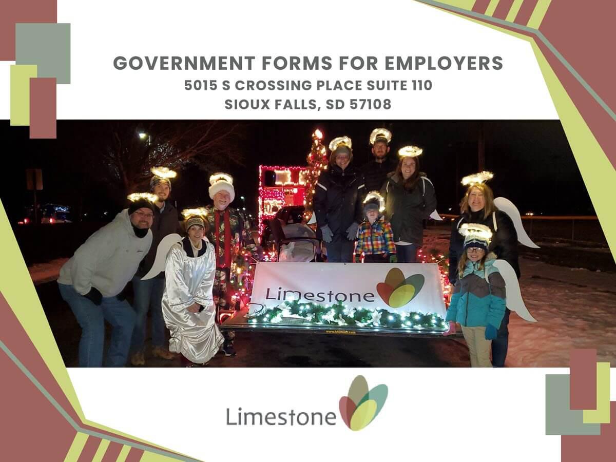 government forms for employers Limestone Inc Sioux Falls (605)610-4958