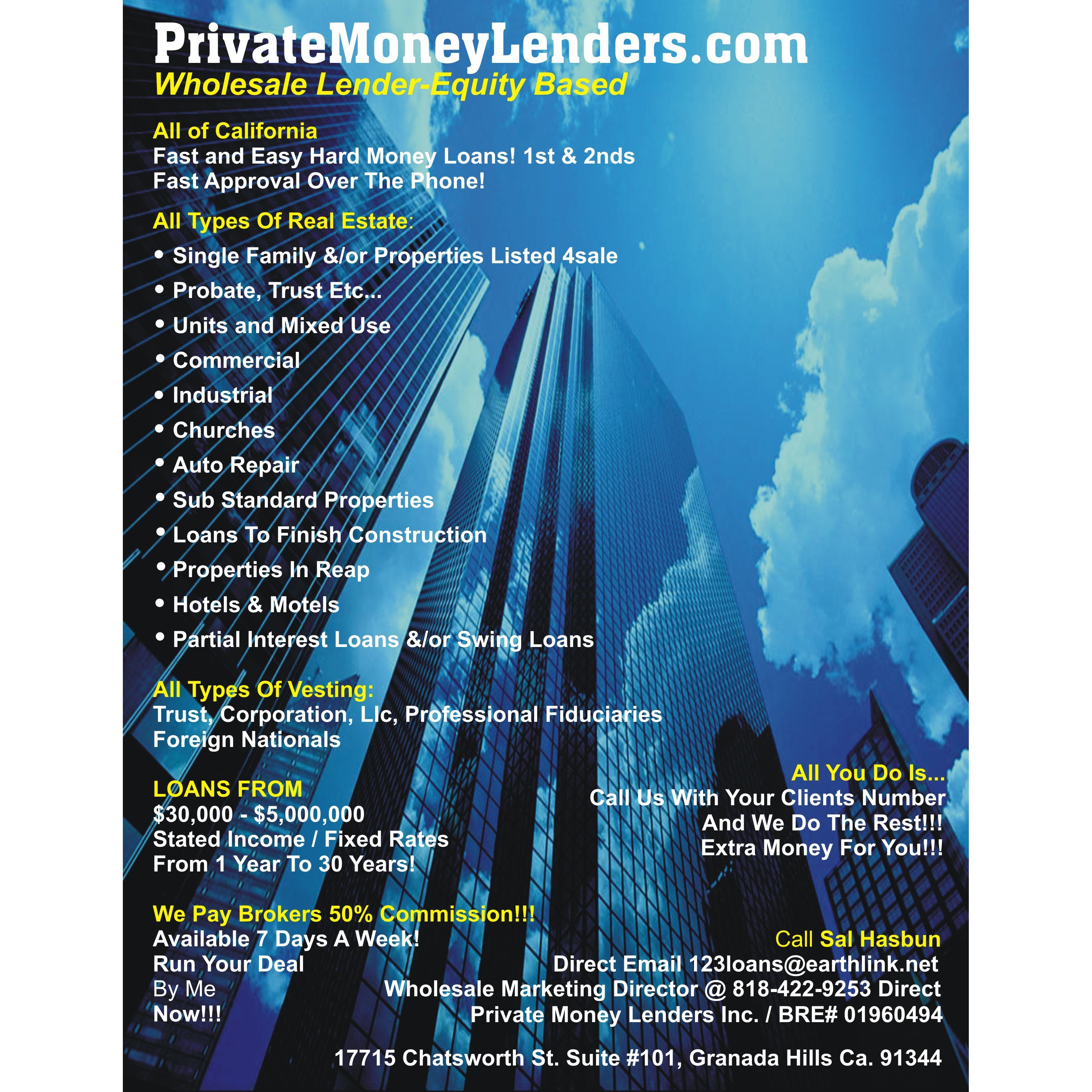 Hard Money Brokers | Financial Advisor in Granada Hills,California