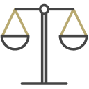 Scales of justice icon.