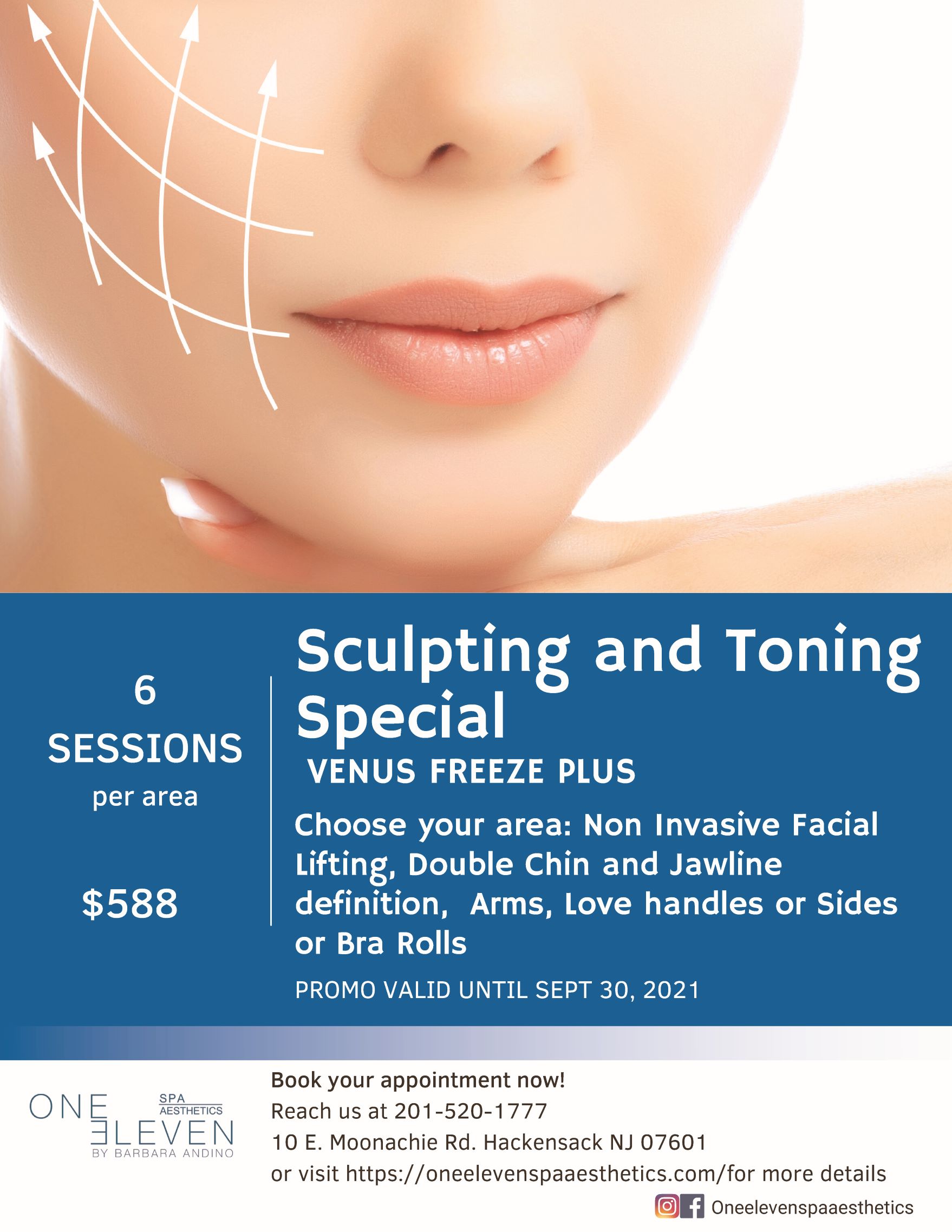 Venus Freeze plus Non Invasive Facial, Skin tightening double Chin and jawline