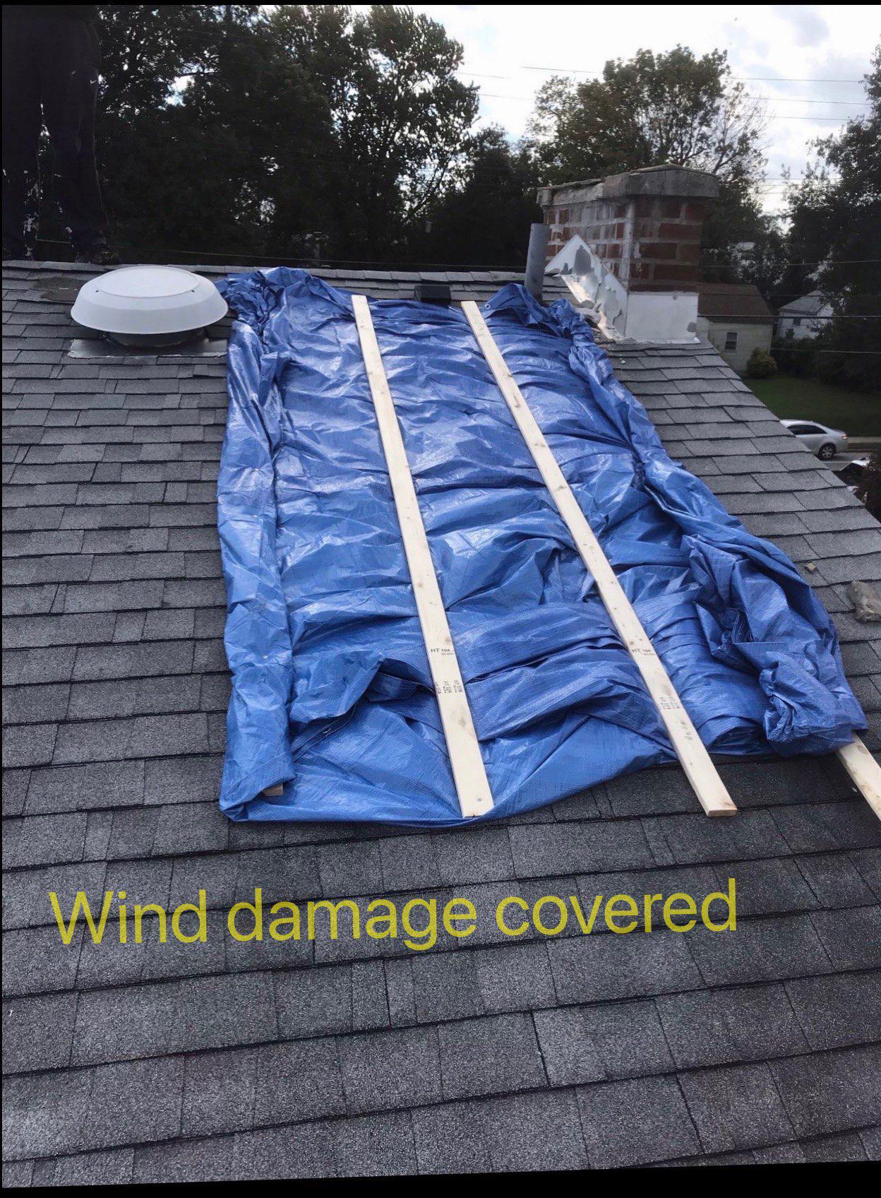 Windstorm damaged roof which was covered under the policy. Public Adjuster
