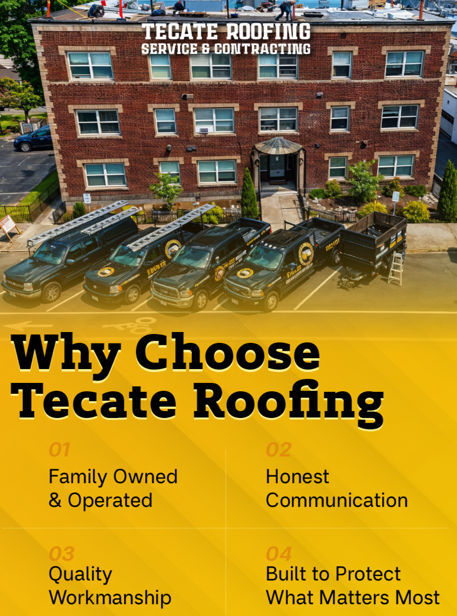 Tecate Roofing completes commercial flat roof projects. We install and maintain TPO, PVC, metal, and torch-down systems for commercial and multifamily properties in Seattle, Bellevue, Tacoma, and surrounding areas. Same transparent communication and quality craftsmanship.