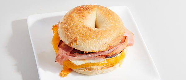 Bagel Ham Egg Cheese Sandwich